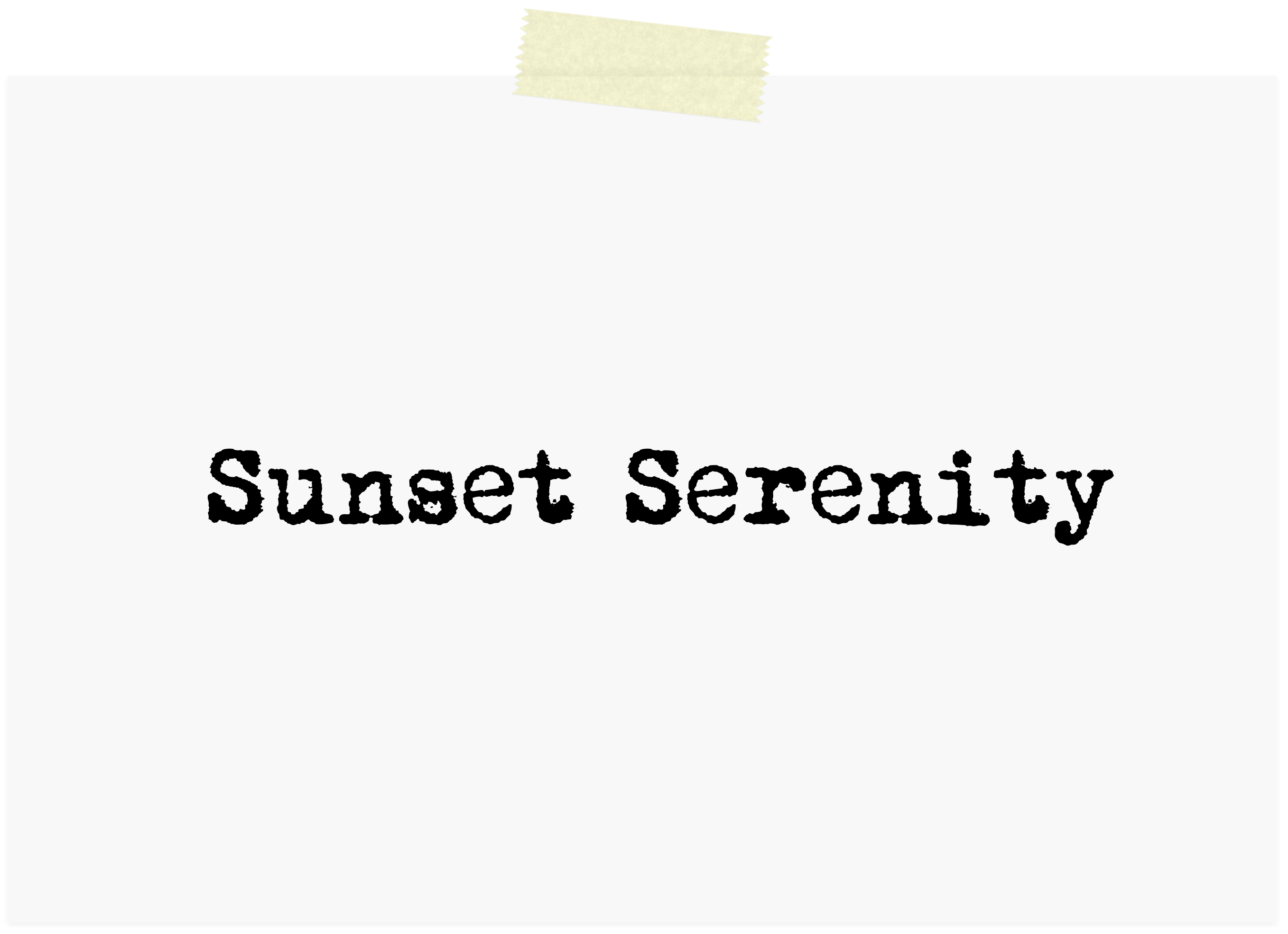 Sunset Serenity - back