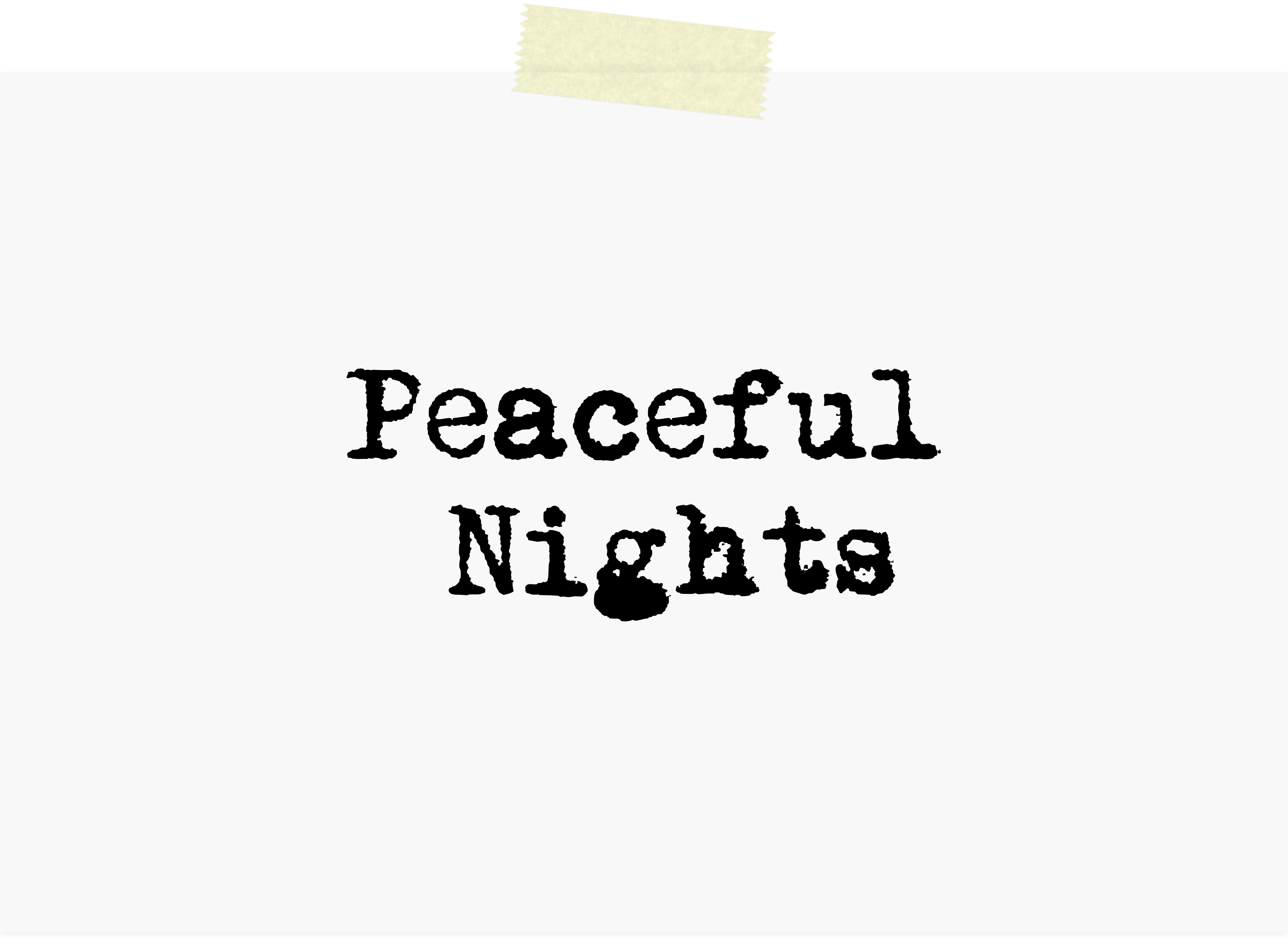 Peaceful Nights - back